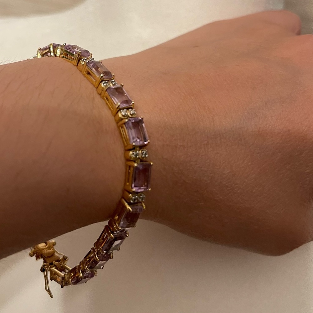 18k GF amethyst bracelet